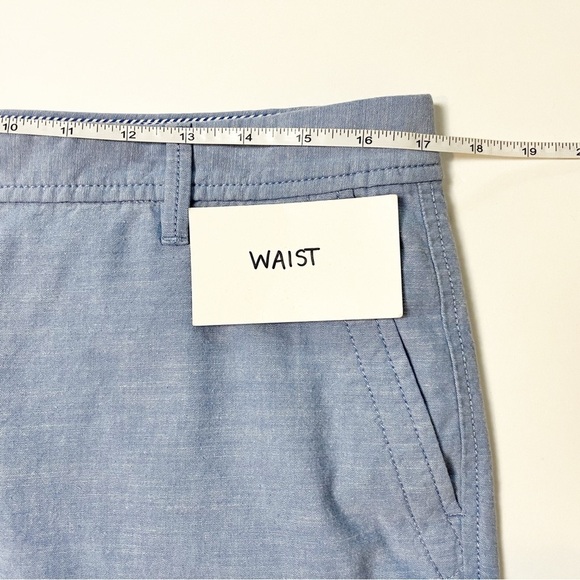 Talbots Relaxed Chino Pants 10 100% cotton Newport Chambray light blue summer - Picture 8 of 12